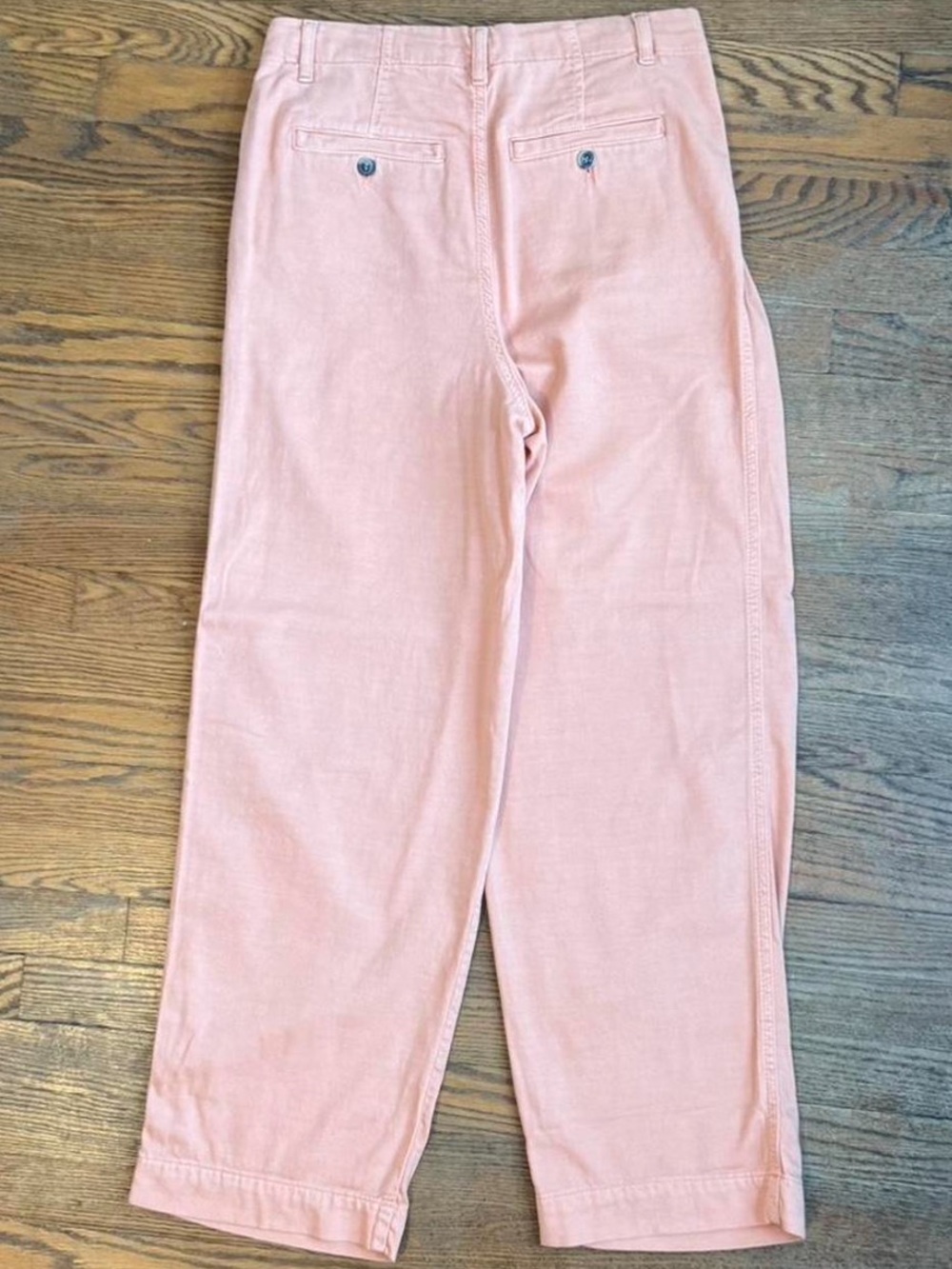 Free People Addy Relaxed Wide Leg Chino Pants Peach Coral Orange Size 4 - Picture 6 of 9
